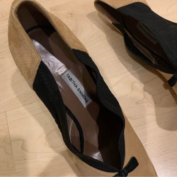 Tabitha Simmons wedges two tone suede/fabric 40/9 - Picture 7 of 11